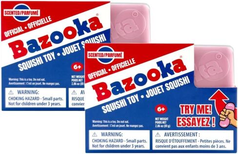 Bazooka Scented Squishi Toy, 2 Pack – Official Bubblegum Squishy Stress Toy, Soft Slow-Rise Fidget Toy by Incredible Novelties in Saudi Arabia
