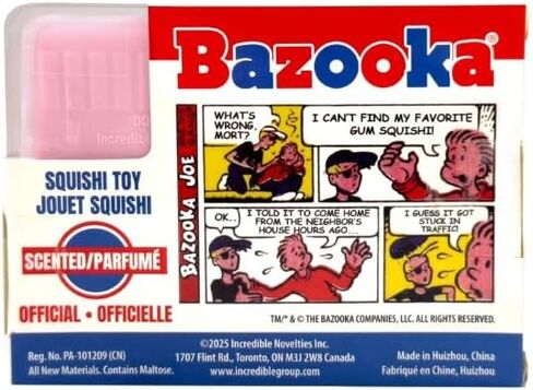 Bazooka Scented Squishi Toy, 2 Pack – Official Bubblegum Squishy Stress Toy, Soft Slow-Rise Fidget Toy by Incredible Novelties in Saudi Arabia