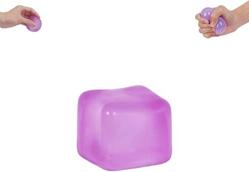 Ice Cube Squishy Toy 3.5cm (1.38") – Gel-Filled Slow Rising Squeeze Cube for Kids Ages 3+ & Adults, Mini Sensory Desk Toy for Classroom Rewards, Party Favors & Everyday Play (blue) in Saudi Arabia