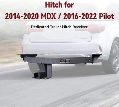 Class 3 New Trailer Hitch Black for 2014-2020 MDX and 2016-2022 Honda Pilot (2" Hitch Receiver) in Saudi Arabia