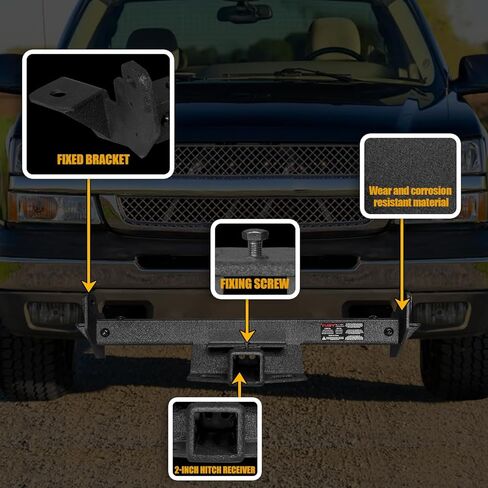 GNG Class 3 Front Trailer Hitch Compatible with 20-25 Chevy Silverado 2500 3500/ Chevy Suburban 2500 3500,20-24 gmc Sierra 2500 3500 /Yukon XL/Fascia Trimming Towing Hitch,2 inch Hitch Receiver in Saudi Arabia