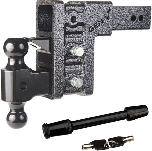 GEN-Y Hitch GH-1623 Class V 2.5" جهاز استقبال 6" قطرة وصلة 32K سحب مع أسود ممتاز 5/8" مفتاح قفل حزمة in Kuwait