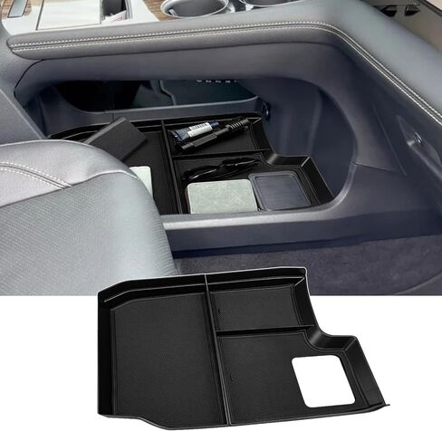 Zxiaochun 2PCS Bottom Layer Console Tray Compatible with 2021-2026 Toyota Sienna Accessories, Lower Center Console Organizer Storage Box, ABS Plastic in Saudi Arabia