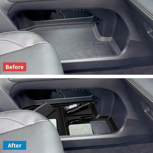 Zxiaochun 2PCS Bottom Layer Console Tray Compatible with 2021-2026 Toyota Sienna Accessories, Lower Center Console Organizer Storage Box, ABS Plastic in Saudi Arabia
