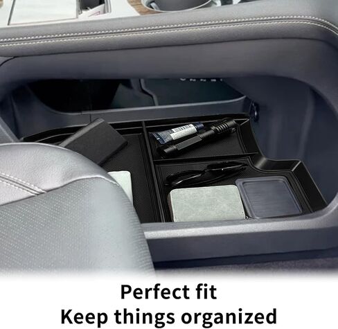 Zxiaochun 2PCS Bottom Layer Console Tray Compatible with 2021-2026 Toyota Sienna Accessories, Lower Center Console Organizer Storage Box, ABS Plastic in Saudi Arabia