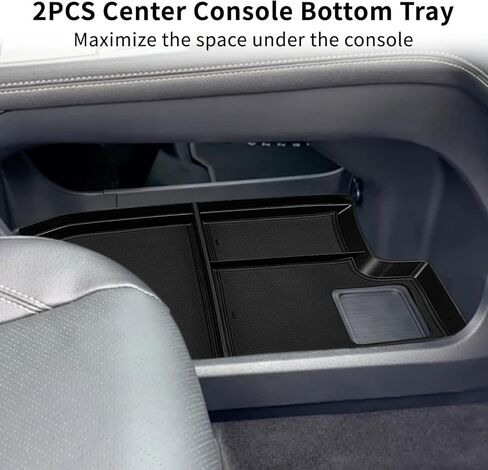 Zxiaochun 2PCS Bottom Layer Console Tray Compatible with 2021-2026 Toyota Sienna Accessories, Lower Center Console Organizer Storage Box, ABS Plastic in Saudi Arabia