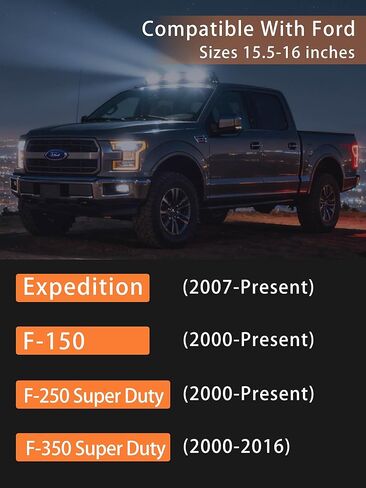غطاء عجلة قيادة جلدي لسيارة Ford F150/F250/F350، مقبض عجلة قيادة شاحنة 15.5-16 بوصة، مسامي ومضاد للانزلاق، ملحقات شبه سيارة ممتازة (وردي) in Kuwait