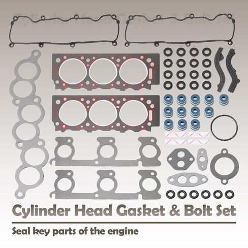 HS9902PT-3 Engine Cylinder Head Gasket & Bolt Set Compatible with Ford Ranger Aerostar Probe Taurus 3.0L V6 Washer Kit Replace HS 9902 PT-3, ES72136 in Kuwait