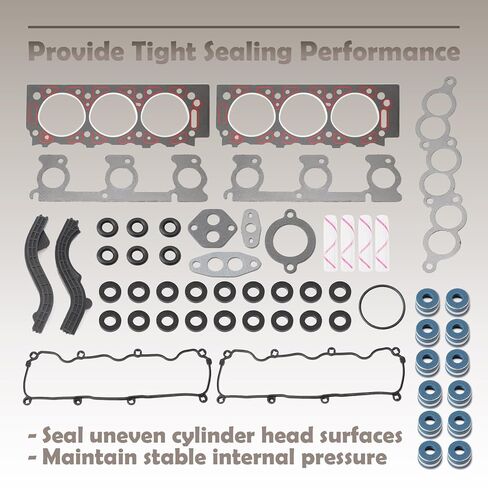HS9902PT-3 Engine Cylinder Head Gasket & Bolt Set Compatible with Ford Ranger Aerostar Probe Taurus 3.0L V6 Washer Kit Replace HS 9902 PT-3, ES72136 in Kuwait