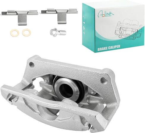 AULINK 18B4837 Rear Left Disc Brake Caliper Assembly with Bracket For Chrysler Aspen 2007-2009, Dodge Durango 2004-2009, Dodge Ram 1500 2002-2010, Ram 1500 2011-2018 3.7L 4.7L 5.7L Driver Side in Kuwait
