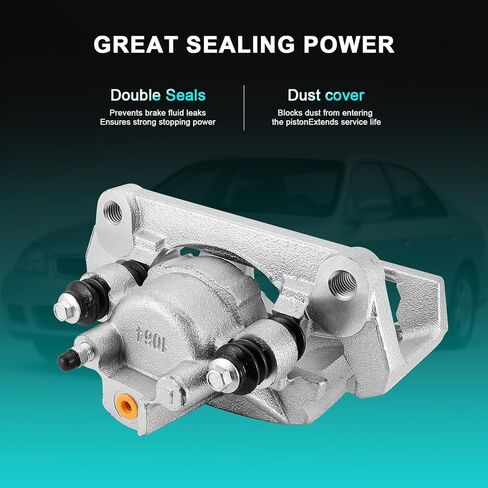 AULINK 18B4837 Rear Left Disc Brake Caliper Assembly with Bracket For Chrysler Aspen 2007-2009, Dodge Durango 2004-2009, Dodge Ram 1500 2002-2010, Ram 1500 2011-2018 3.7L 4.7L 5.7L Driver Side in Kuwait