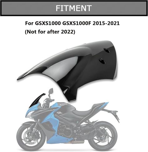فقاعة مزدوجة للزجاج الأمامي لـ GSXS1000 GSXS1000F 2015-2021 (أسود) in Kuwait