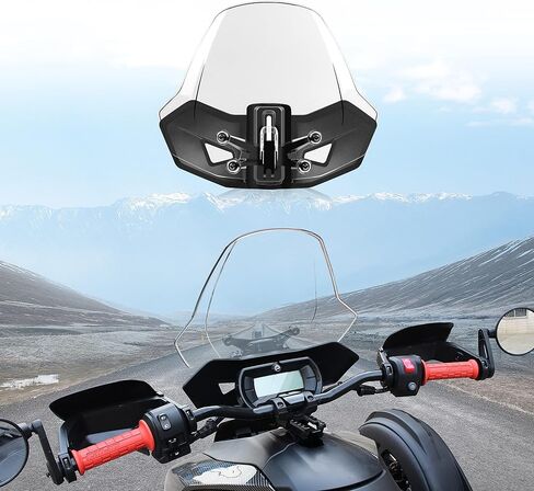 Sport Windshield Compatible with Can Am All Ryker 600/900 Sport & Rally Edition All Models Accessories ,Adjustable Translucent Clear Hardened Coated Wind Shield Replace #219401023 in Kuwait