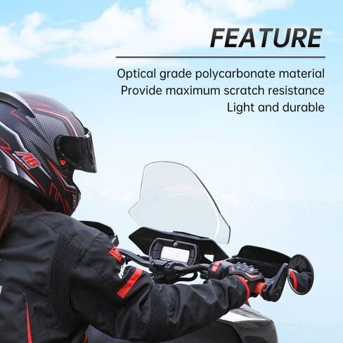 Sport Windshield Compatible with Can Am All Ryker 600/900 Sport & Rally Edition All Models Accessories ,Adjustable Translucent Clear Hardened Coated Wind Shield Replace #219401023 in Kuwait