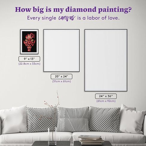 مجموعة الرسم الماسي دارث مول من DIAMOND ART CLUB، حرف يدوية ممتعة للبالغين، قماش فني ماسي دائري، 9 بوصة × 13 بوصة (22.8 سم × 33 سم) in Kuwait