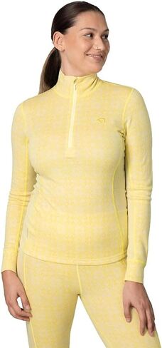 Kari Traa Rose Half Zip Women's Base Layer Top - 100% Merino Wool Fitted Long Sleeve Knit Thermal Shirt, Royal, X-Small in Kuwait