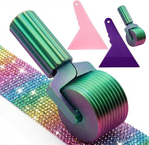 Fampery 3-Pack Diamond Art Roller & 2 Aligning Press Fix Scrapter - DIY Essential Craft Tools for Full Drill & Partial Drill Rhinestone Embroidery - Easy-Grip & Quick Design in Saudi Arabia