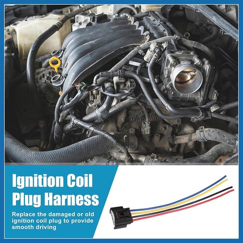 4pcs Ignition Coil Connector for Scion TC L4 2.4L 2005-2010 for Toyota Camry L4 2.4L 2002-2010 No.9098011885 Item Replacement in Kuwait