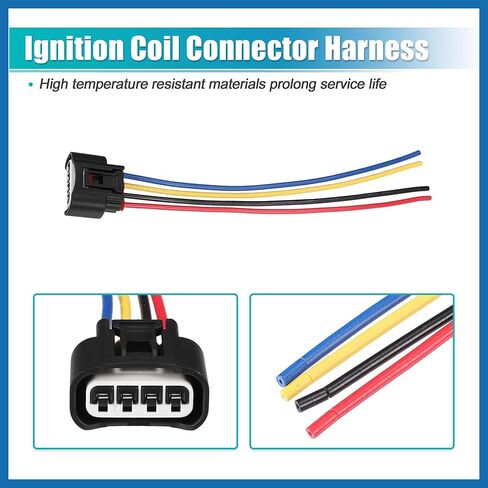 4pcs Ignition Coil Connector for Scion TC L4 2.4L 2005-2010 for Toyota Camry L4 2.4L 2002-2010 No.9098011885 Item Replacement in Kuwait