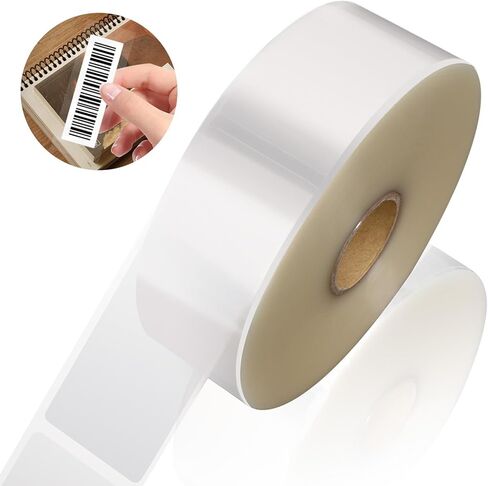 500pcs Clear Stickers Label Protector Clear Label Wafer Seal Stickers 4 x 2 Inch Waterproof Transparent Labels for Office Library Laboratory Protecting Barcode Number Clothes Food Labels in Saudi Arabia