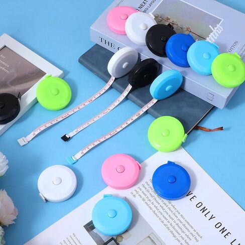 60 Pack Soft Retractable Measuring Tape Double-Scale 60 Inch/150cm for Body Measuring Metric Tape Measure Sewing Craft Cloth Tape Measure Tailor Cloth Knitting Home Craft Measurements (6 Colors) in Saudi Arabia