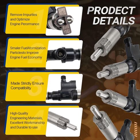 4pcs 4HK1 Diesel Engine Fuel Injector 095000-5471 0950005471 095000-8901 Fit For Denso Isuzu NPR NPR-HD 4HK1 N-Series 5.2 4.8L 4 CYL 2001-2007 Diesel Replacement in Saudi Arabia