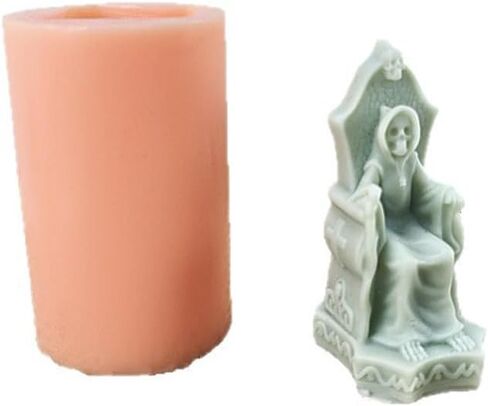 Grim Reaper Candle Mold, Halloween Soy Wax Candle Making Kit, Premium Silicone Mold for DIY Scary Ghost, Skull, Pumpkin Decorations in Kuwait