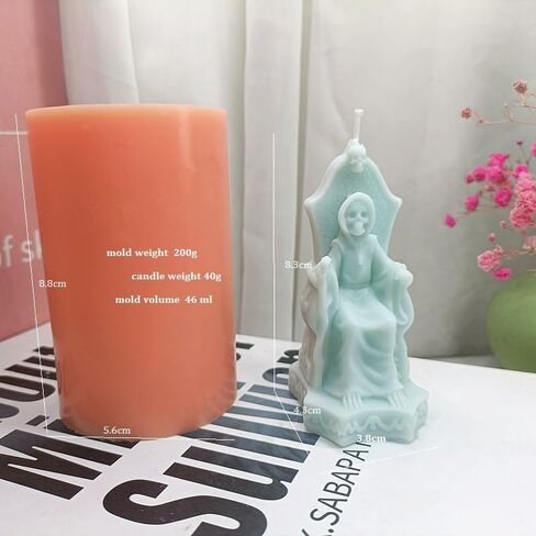 Grim Reaper Candle Mold, Halloween Soy Wax Candle Making Kit, Premium Silicone Mold for DIY Scary Ghost, Skull, Pumpkin Decorations in Kuwait