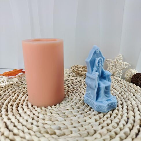 Grim Reaper Candle Mold, Halloween Soy Wax Candle Making Kit, Premium Silicone Mold for DIY Scary Ghost, Skull, Pumpkin Decorations in Kuwait