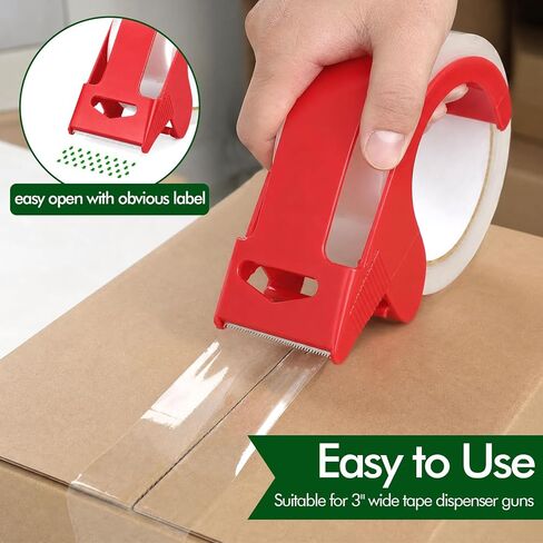 24 Rolls Clear Packing Tape with 4 Dispensers, Heavy Duty Packing Tape Refills for Moving Mailing Packaging Shipping Supplies, 2.0 inches x 60 Yards Per Roll in Saudi Arabia