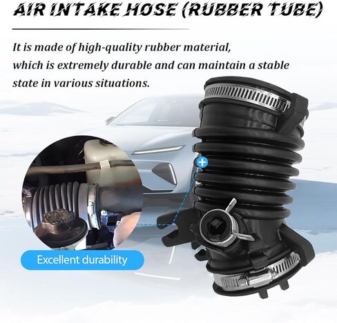 Car Air Cleaner Intake Hose Tube with Clamps, Rubber Vehicle Intake Filter Duct Tube Replaces 17225-R1A-A01, Auto Engine Air Filter Hose Boot, Compatible with Ilx 2.0L Civic 1.8L in Kuwait