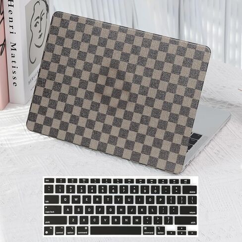 حافظة منسوجة بشعار لجهاز MacBook Neo 13 بوصة 2026 A18 Pro Chip A3404، حافظة من القماش المنسوج لجهاز Mac Neo من نسيج الكتان المضفر وغطاء صلب من جلد البولي يوريثان وغطاء لوحة المفاتيح، بيج in Kuwait