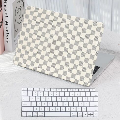 حافظة منسوجة بشعار لجهاز MacBook Neo 13 بوصة 2026 A18 Pro Chip A3404، حافظة من القماش المنسوج لجهاز Mac Neo من نسيج الكتان المضفر وغطاء صلب من جلد البولي يوريثان وغطاء لوحة المفاتيح، بيج in Kuwait