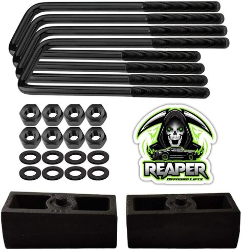 2" Rear Cast Iron Lift Blocks + 10" Square Leaf Spring Axle U-Bolts for Tundra 2WD 4WD Leveling Lift Kit in Saudi Arabia