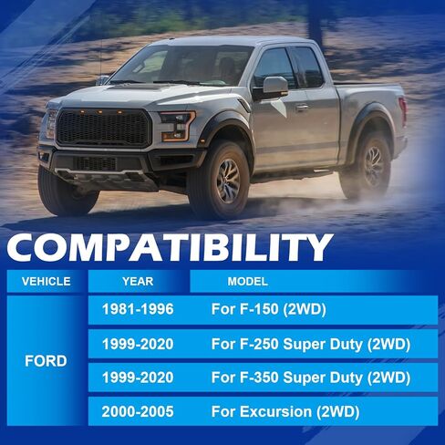2" Front Leveling Kit Compatible with Ford for F-150 1981-1996, for F-250/F-350 Super Duty 1999-2020, for Excursion 2000-2005, 2 inch Strut Spring Spacers with 3/4" Stud Extenders (2WD Only) in Saudi Arabia