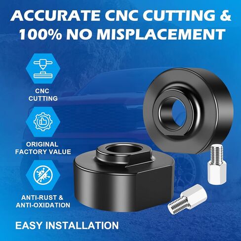 2" Front Leveling Kit Compatible with Ford for F-150 1981-1996, for F-250/F-350 Super Duty 1999-2020, for Excursion 2000-2005, 2 inch Strut Spring Spacers with 3/4" Stud Extenders (2WD Only) in Saudi Arabia