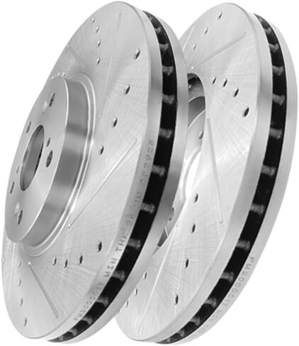 PM Auto Front 300mm Drilled Slotted Disc Brake Rotors Replacement For 1999-2008 Acura TL in Kuwait