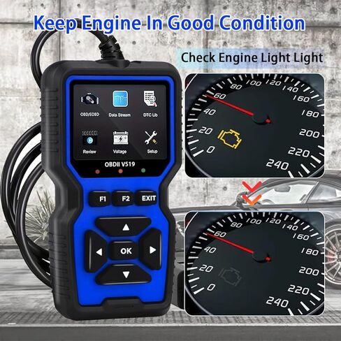 ماسح ضوئي للسيارة V519 obd ii، مكتشف الأخطاء التشخيصية، اكتشاف رمز الخطأ وتدفق البيانات في الوقت الحقيقي، متوافق مع جميع مركبات بروتوكول obd ii من عام 1996+ in Kuwait