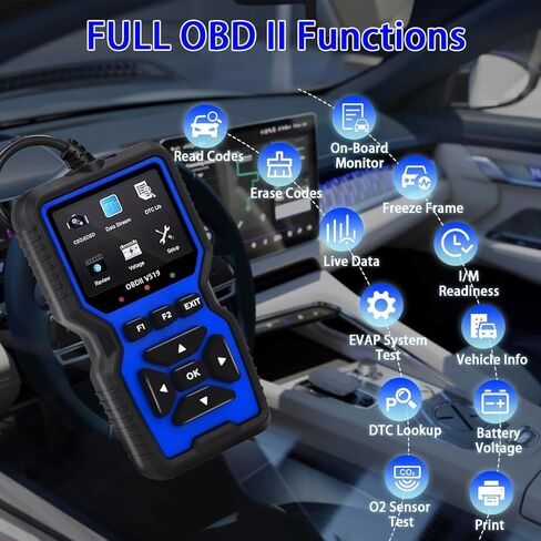 ماسح ضوئي للسيارة V519 obd ii، مكتشف الأخطاء التشخيصية، اكتشاف رمز الخطأ وتدفق البيانات في الوقت الحقيقي، متوافق مع جميع مركبات بروتوكول obd ii من عام 1996+ in Kuwait