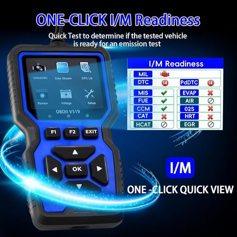 ماسح ضوئي للسيارة V519 obd ii، مكتشف الأخطاء التشخيصية، اكتشاف رمز الخطأ وتدفق البيانات في الوقت الحقيقي، متوافق مع جميع مركبات بروتوكول obd ii من عام 1996+ in Kuwait