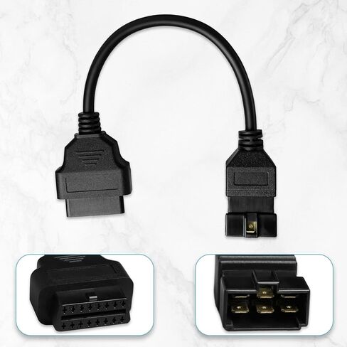 كابل محول obd2 لمركبات الديزل هيتاشي 24 فولت 6 دبوس obd2 16pin إلى obd1 6pin obdii موصل تشخيص السيارة متوافق مع الماسح الضوئي التشخيصي obd ii in Kuwait