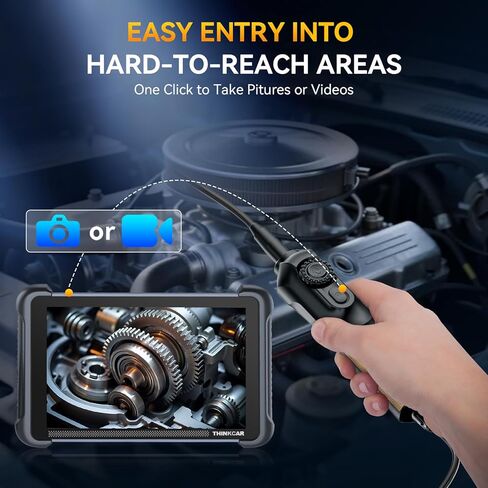 THINKSCAN 689BT ماسح ضوئي OBD2 ثنائي الاتجاه مع كاميرا المنظار، 3000+ اختبار نشط، كل النظام، 34 خدمة، FCA Autoauth، CANFD وDoIP، تحديث مجاني مدى الحياة in Kuwait