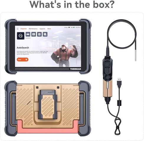 THINKSCAN 689BT ماسح ضوئي OBD2 ثنائي الاتجاه مع كاميرا المنظار، 3000+ اختبار نشط، كل النظام، 34 خدمة، FCA Autoauth، CANFD وDoIP، تحديث مجاني مدى الحياة in Kuwait