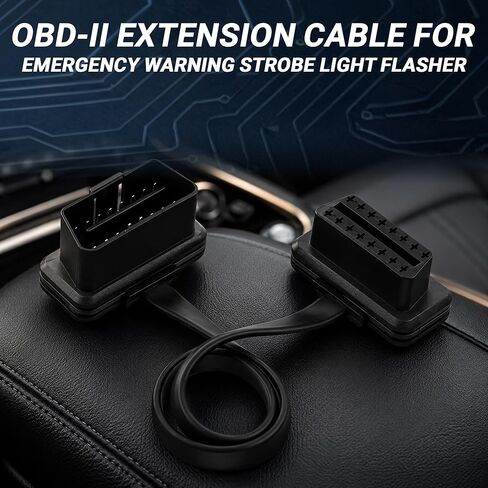 OBD-II Extension Cable for Emergency Warning Strobe Light Flasher - Plug & Play OBD-II Extension Cable for Flexible Installation - Provides Extended Reach in Saudi Arabia