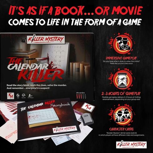 The Calendar Killer - لعبة لغز جريمة قتل غامرة مبنية على قصة للبالغين | فيلم جريمة تفاعلي يحتوي على أدلة مادية ومشاهد وأدلة للوسائط المتعددة | تجربة سينمائية غامضة in Kuwait