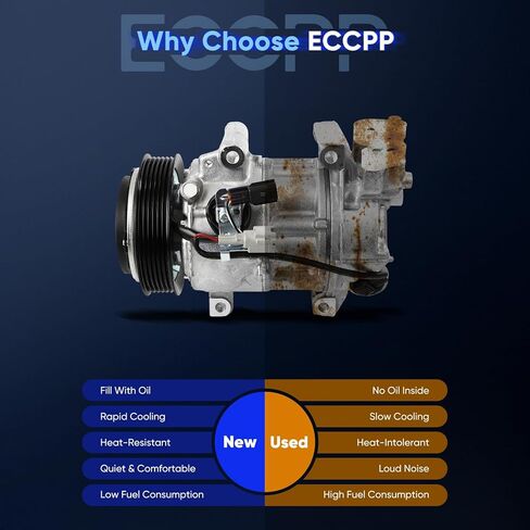 ضاغط تيار متردد ECCPP 2013-2020 لضاغط تيار متردد للتبريد السريع Nissan Rogue 2.5L مع قابض in Kuwait