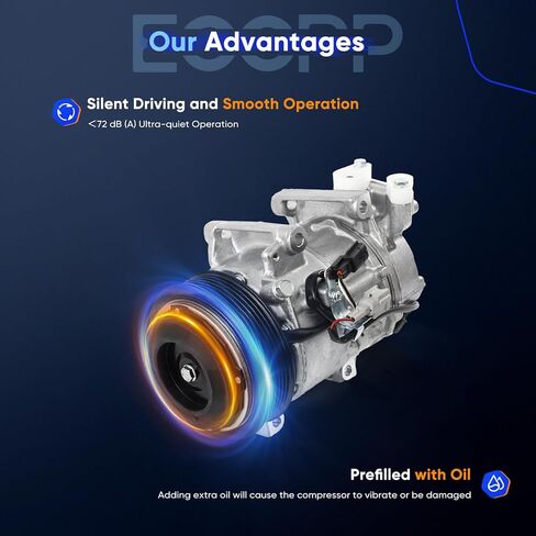 ضاغط تيار متردد ECCPP 2013-2020 لضاغط تيار متردد للتبريد السريع Nissan Rogue 2.5L مع قابض in Kuwait