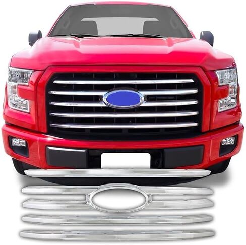 Fits 2015 Ford F150 XLT-Chrome Grille Overlay in Saudi Arabia