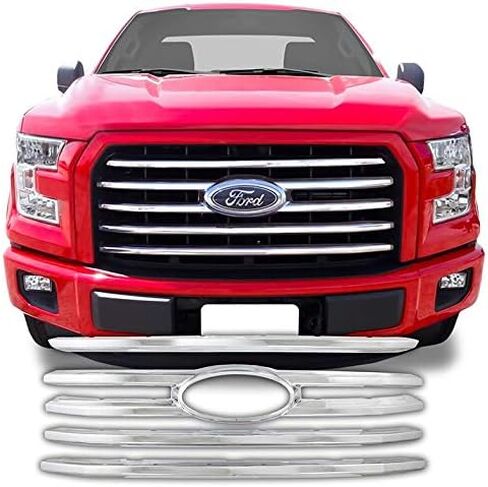 Fits 2015 Ford F150 XLT-Chrome Grille Overlay in Saudi Arabia