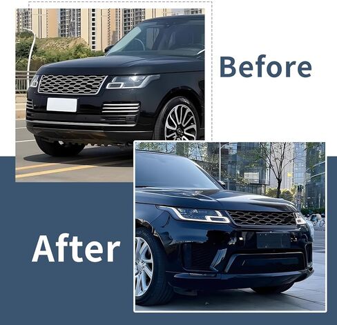 Gloss Black Mesh Front Grill Compatible with Land Rover Range Rover Sport L494 2018 2019 Models in Saudi Arabia